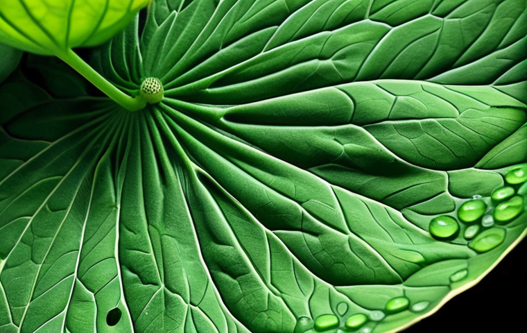 **
Prompt: "Close-up of a lotus leaf micro-structure, self-cleaning effect, intricate details, macro photography, showcasing biomimicry in nature, 3D printing possibilities, high resolution, natural lighting."
**