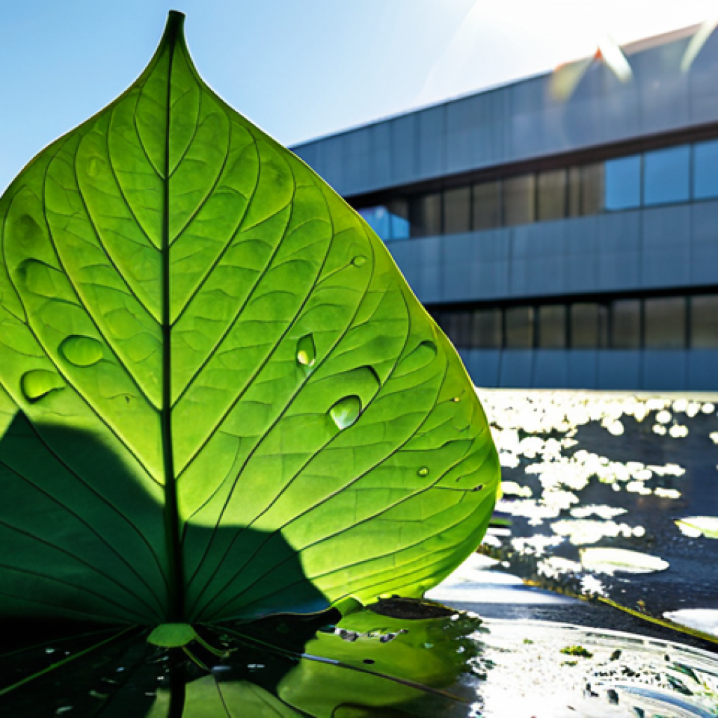 생체모방 예술에 영향을 미친 자연 현상 - **Prompt for Lotus Leaf & Self-Cleaning Facade:**
"A stunning, high-resolution image showcasing ...