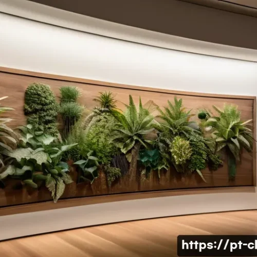 Home 33 생체모방 예술의 보존 방법 - A close-up image of a delicate biomimetic artwork made from natural materials such as wood, plant fi...