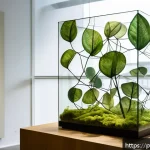 Home 23 생체모방 예술의 경제적 가치 - A contemporary art installation showcasing innovative biomimetic materials inspired by nature, featu...