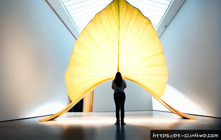 Home 17 생체모방 예술과 대중의 인식 변화 - Photorealistic contemporary art gallery in São Paulo, Brazil, featuring a large biomimetic sculpture...